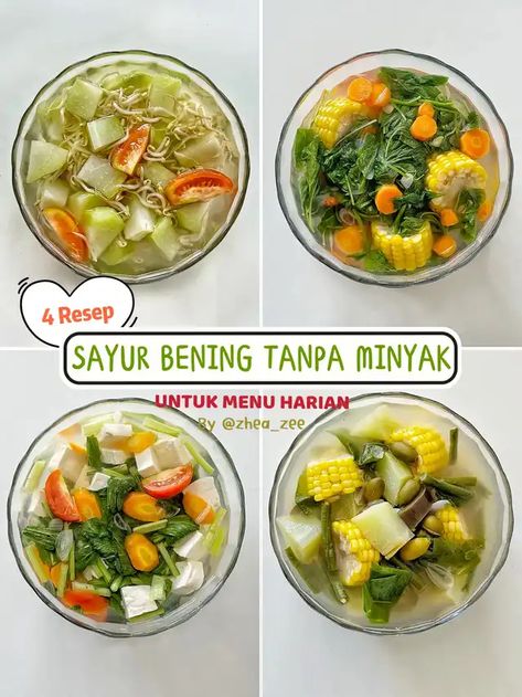 Lemon8 · INSPIRASI MENU DIET HARIAN 🔥😋 · @kulineran.yuk Sayur Bening, Daftar Menu, Loose Weight Diet, Makanan Rendah Kalori, Menu Diet, Healthy Treats Recipes, Resep Diet, Makanan Diet, Food Combining