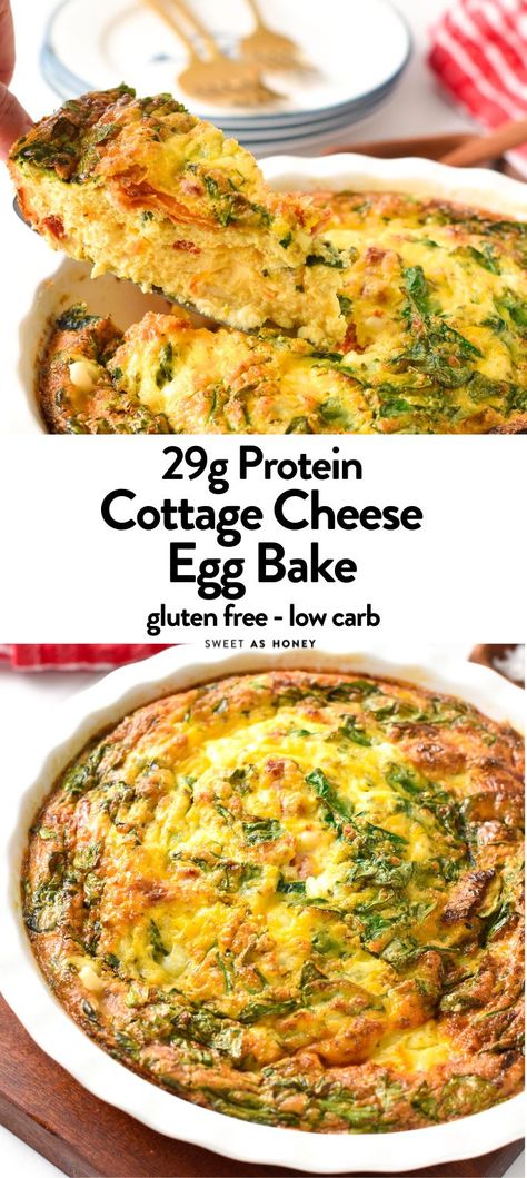 Cottage Cheese Egg Bake High Protein Egg Breakfast Recipes, Cottage Cheese Scrambled Eggs Recipe, Ricotta Egg Bake, Protein Packed Quiche, Western Egg Bake, Scrambled Egg With Cottage Cheese, High Protein Scrambled Eggs With Cottage Cheese, Bariatric Quiche Recipes, Protein Quiche Recipes