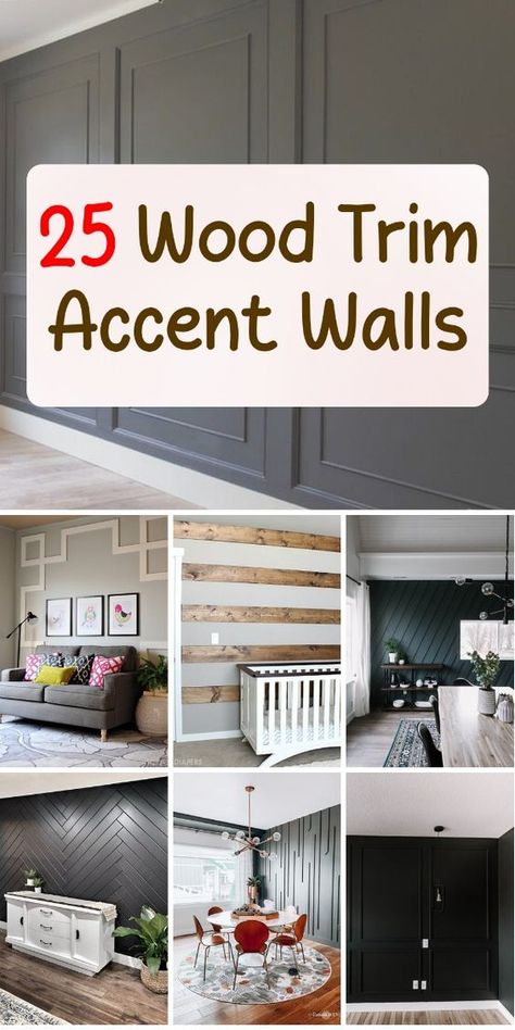 Elevate your space with these stunning wood trim accent wall ideas. From rustic to modern, discover the perfect design for your home. Living Room Accent Wall Ideas Modern, Wooden Accent Wall Ideas, Accent Wall Treatments, Accent Wall With Molding, Bedroom Wall Accent Ideas, Wall With Wood Design, Wood Strips On Walls, Trim Accent Wall Ideas, Wood Trim Accent Wall