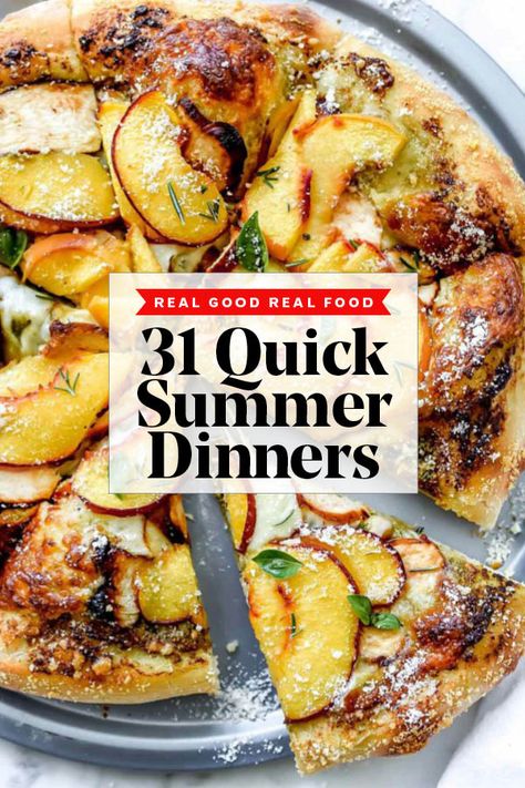 This list of 31 quick dinner ideas will have you in and out of the kitchen with plenty of time left to chill out on any hot summer night of the week Foodiecrush Recipes, Quick Dinner Ideas, Easy Summer Dinners, Good Recipes, Healthy Summer Dinners, Summer Meals, Romantic Dinner Recipes, Foodie Crush, Summer Recipes Dinner