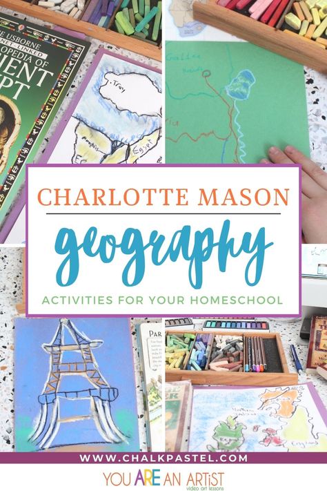 Engaging Charlotte Mason Geography Activities For Your Homeschool - You ARE an ARTiST! Homeschool World Geography, World Geography Lessons, Geography Homeschool, Elementary Geography, Us Geography, Study Drawing, Unit Studies Homeschool, Charlotte Mason Homeschool, Geography For Kids