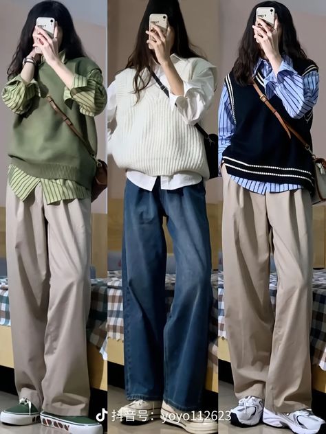 Outfit Ideas For School, Outfit Ideas Winter, Mode Ulzzang, Neat Casual Outfits, Casual Work Outfits Women, Simple Style Outfits, Color Combos Outfit, Winter Outfit Ideas, Korean Casual Outfits