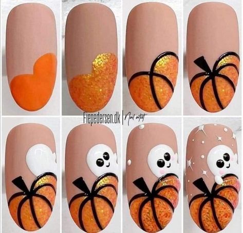 Halloween Nails Diy, Holloween Nails, Halloween Nails Easy, Nail Board, Cute Halloween Nails, Pumpkin Nails, Nail Art Designs Diy, Thanksgiving Nails, Halloween Nail Designs