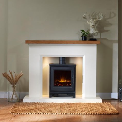 Electric Stove Fireplace, Electric Fireplace Suites, Under Bed Lighting, Fireplace Suites, Fire Surround, Electric Fires, Stove Fireplace, Log Burner, Electric Heater