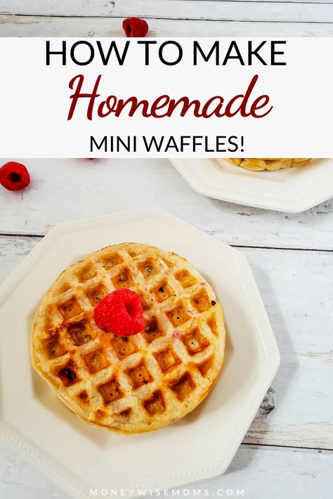 Waffle Recipe Mini Waffle Maker, Homemade Mini Waffle Recipe, Mini Waffle Recipes Easy, Easy Mini Waffle Recipe, Healthy Mini Waffle Recipes, Waffle Recipe For One Person, Single Waffle Recipe, Small Waffle Maker Recipes, Mini Waffles Recipe