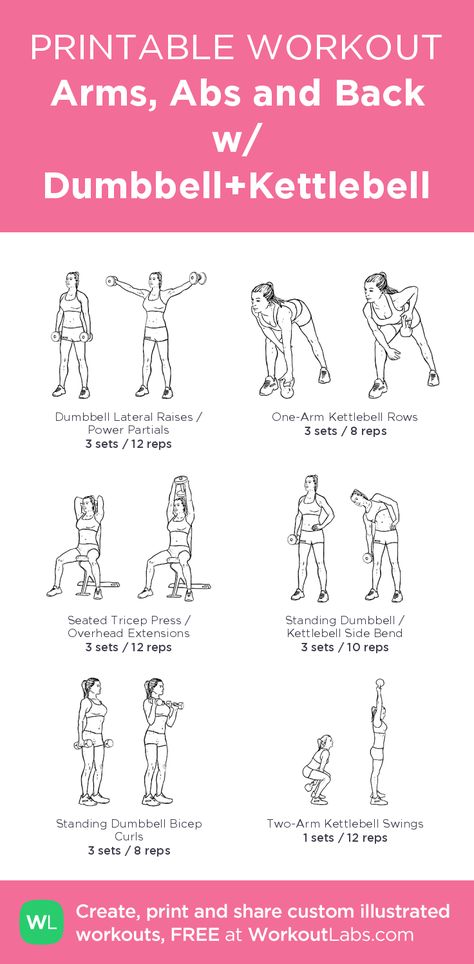 Upper Body Kettlebell, Upper Body Kettlebell Workout, Back And Abs Workout, Kettlebell Arm Workout, Ab And Arm Workout, Dumbbell Ab Workout, Kettlebell Workout Beginner, Dumbbell Bicep Curl, Kettlebell Abs