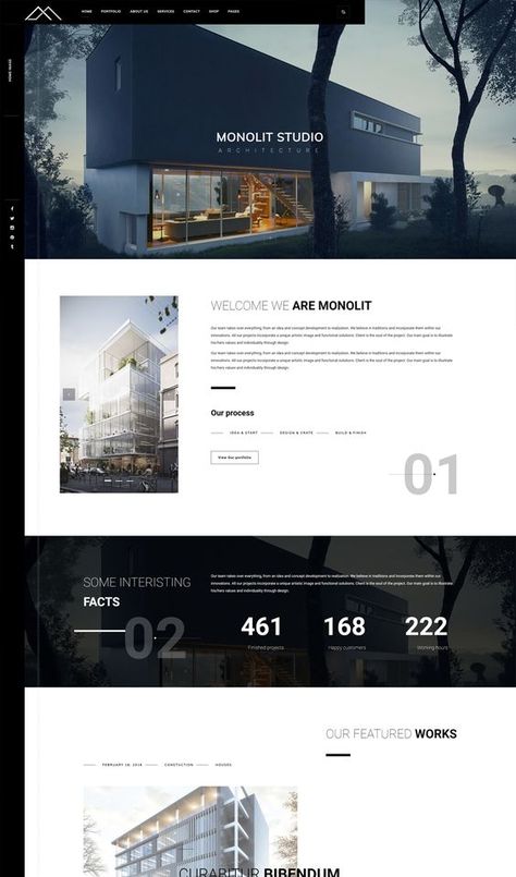 Love, Mornings Wordpress Website Design, Typography minimalist Architecture Website Design Layout, Architecture Website Design, Investor Deck, Construction Company Website, Construction Website Templates, Architecture Websites, Architecture Website, Typography Minimalist, Real Estate Website Design