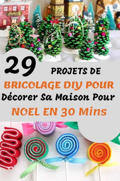 29 PROJETS DE BRICOLAGE FACILE A FAIRE POUR NOËL EN 30 MINUTES Noël approche et les enfants sont souvent impatients. Nous allons vous dévoiler des projets de bricolage simple que nous pouvons facilement faire avec nos enfants. Diy Deco, Noel Diy, Christmas Crafts For Kids, Decoration Table, 30 Minutes, Diy Home Decor, Christmas Crafts, Crafts For Kids, Home Diy