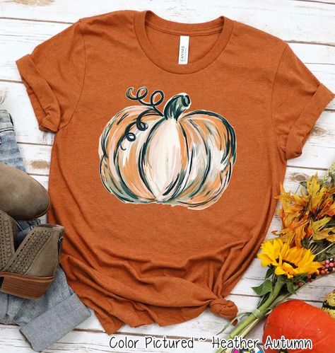 Fall Pumpkin Shirt, Cute Fall Shirt, Thanksgiving TShirt, Pumpkin Spice Tee, Teacher Fall Shirt, Autumn Tee, Fall Family Matching Shirts #ThanksgivingShirt #PumpkinShirt #FallSweatshirt #WomensFallShirt #KidsFallShirt #CuteFallShirt #FamilyMatchingTee #ThanksgivingFamily #FallTees #AutumnShirt #PumpkinSweatshirt #ThankfulBlessedTee #GiveThanksShirt Teal Pumpkin, Cute Fall Shirt, Pumpkin Spice Shirt, Fall Shirts Women, Watercolor Pumpkins, Pumpkin Colors, Pumpkin Theme, Pumpkin Shirt, Fall Shirt