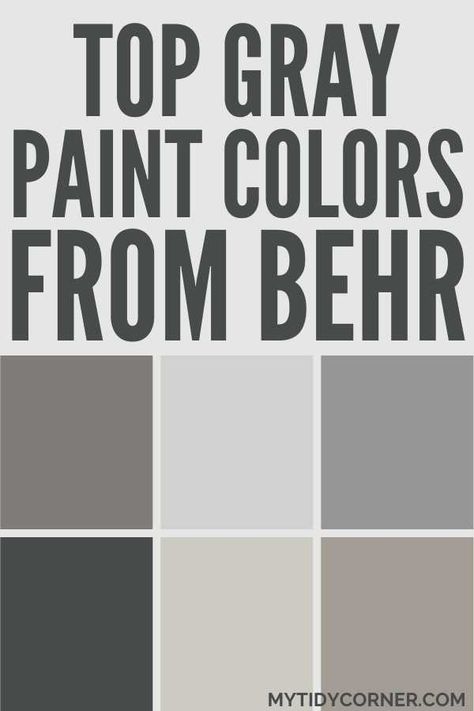 Looking for the perfect gray to refresh your home? Check out the best Behr gray paint colors that work in any space. From pale to moody, these top gray paint colors from Behr will help you achieve a fresh, modern look in your home. Get inspired with the most popular Behr gray paint colors! Perfect for creating a neutral yet stylish backdrop in your living room, bedroom, or kitchen. Best Gray Paint Colors Behr, Light Gray Walls With Dark Gray Trim, Behr Wet Cement Paint Color, Behr Paint Colors Grey Living Rooms, Behr Living Room Paint, Gray Paint Colors Behr, Living Room Paint Color Ideas Grey, Best Behr Gray Paint Colors, Behr Bedroom Paint Colors