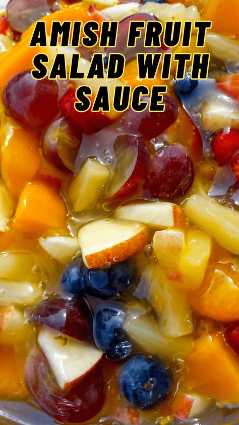 Amish Fruit Salad Recipe Making Fruit Salad, Thickened Fruit Salad, Fruit Salad Sauce Recipe, Heavenly Fruit Salad, Company Fruit Salad Taste Of Home, Fruit Salad Using Canned Fruit, Amish Fruit Salad, Recipes For Fruit Salad, Amish Yum Yum Salad 12 Tomatoes