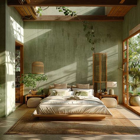 3+ Best Bedroom Colour Combination Secrets for a Harmonious Ambiance • 333+ Art Images Artsy Bedroom Aesthetic, Green Beige Bedroom, Boho Master Room Bedroom Ideas, Modern Bedroom Aesthetic, Mezzanine Bedroom, Best Bedroom Colors, Bedroom Colour, Minimalist Bedroom Decor, Bedroom Color Combination