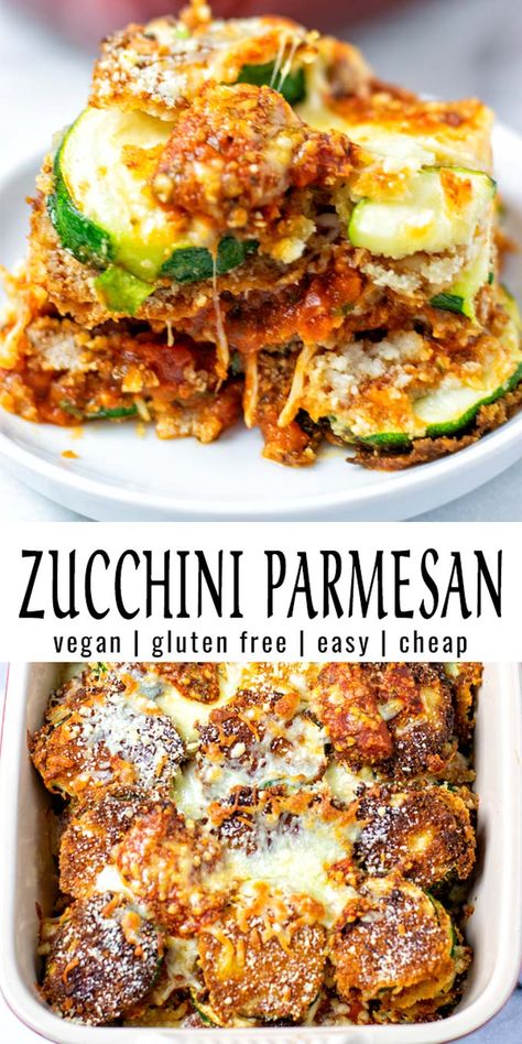 A family favorite ready in no time: this Zucchini Parmesan is made with simple ingredients and rich in flavor. Learn the best method with step by step picture. No one would ever taste it is vegan, better than the real deal. #vegan #dairyfree #contentednesscooking #vegetarian #dinner #lunch #mealprep #zucchiniparmesan Zucchini Parmesan, Italian Herbs, Tasty Vegetarian Recipes, Vegetarian Dinners, Vegetarian Recipes Dinner, Vegetarian Recipes Healthy, Vegan Dinner Recipes, Veggie Dishes, Vegan Recipes Healthy