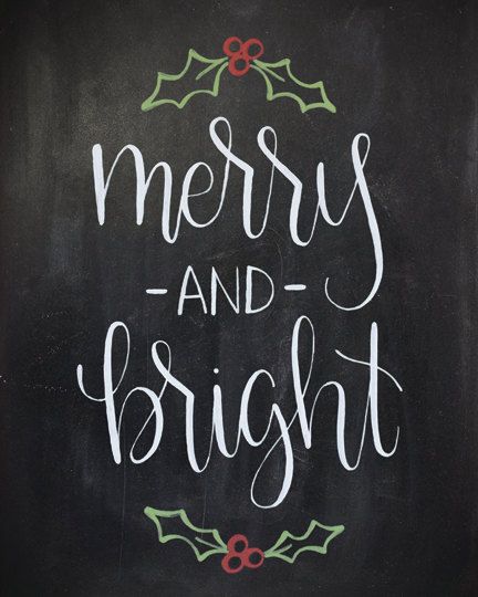 Merry and Bright print buy one get one free SALE! Purchase this print and receive a second for a friend, free! (Valid November 24-30) ---------- Merry Christmas Chalkboard, Christmas Chalkboard Art, Chalkboard Christmas, Chalkboard Lettering, Chalk Lettering, Christmas Chalkboard, Chalkboard Designs, Chalkboard Wall, Chalkboard Sign