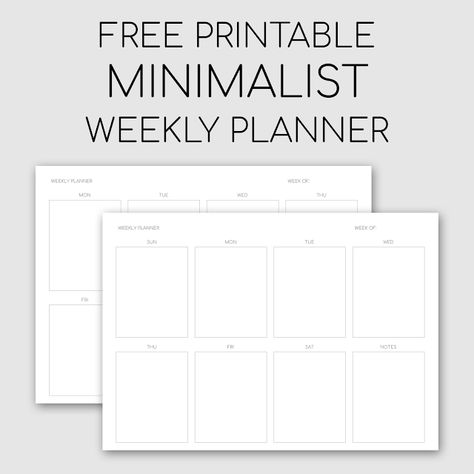 Free Printable Minimalist Weekly Planner #free #printable #weeklyplanner #minimalist #planner #printables #weekly Printable Weekly Calendar, Free Weekly Planner Templates, Printable Organizer, Minimalist Weekly Planner, Simple Weekly Planner, Weekly Schedule Printable, Free Planner Templates, Weekly Planner Free Printable, Weekly Planner Free