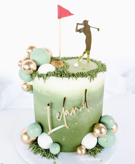 Golf Cake Theme, Golf Birthday Cake For Women, Mens Golf Birthday Cake, 30th Golf Birthday Cake, Golf Themed Birthday Cakes For Men, Golf Cake Design, Birthday Cake For Golfer, Birthday Cake Golf Theme, 40th Birthday Golf Cake