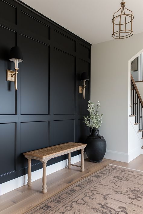 11 Paint Colors for a Modern House Interior - Jenna Kate at Home Modern Interior Paint Colors, Black Accent Walls, Accent Wall Colors, Buffet Decor, Modern House Interior, Accent Walls In Living Room, Interior Paint Colors, Paint Colors For Home, Fresh Look