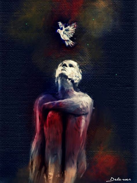 Interdementional Art, Inner Rage Art, Powerful Images Art, Truth And Fiction Art, Art That Represents Feeling Numb, Acceptance Artwork, Hopeful Art, Acceptance Art, Dark Expression