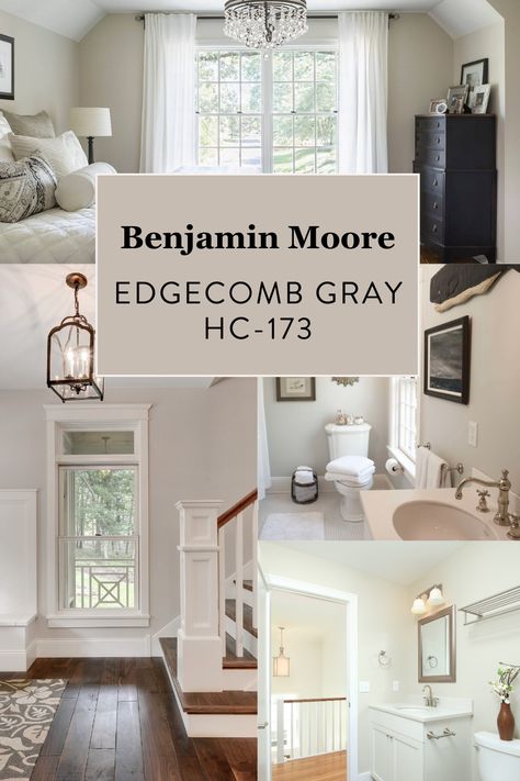 Greige Benjamin Moore Paint Colors, Edgecomb Grey Exterior House, Wedgewood Gray Benjamin Moore Bedroom, Benjamin Moore Grey Wisp, Edgecomb Benjamin Moore, Revere Pewter Vs Edgecomb Gray, Collingwood Benjamin Moore Living Rooms, Living Room Paint Color Ideas Benjamin Moore, Edge Comb Grey Benjamin Moore