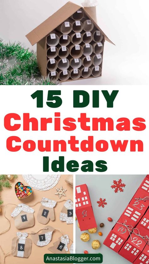 Fun DIY Christmas Countdown Ideas Holiday Countdown Calendar, Diy Advent Calendar For Kids Toddlers Christmas Countdown, Advent Countdown For Kids, Christmas Count Down Diy, Christmas Countdown Craft For Preschool, Countdown To Christmas Ideas, Christmas Countdown Crafts For Kids, Christmas Count Down, Count Down To Christmas Ideas