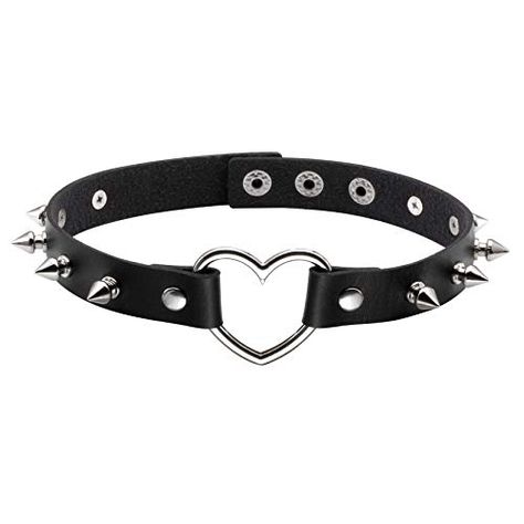 Stile Punk Rock, Manip Edit, Leather Choker Collars, Goth Choker, Studded Collar, Gothic Emo, Metal Spikes, Punk Accessories, Leather Choker Necklace