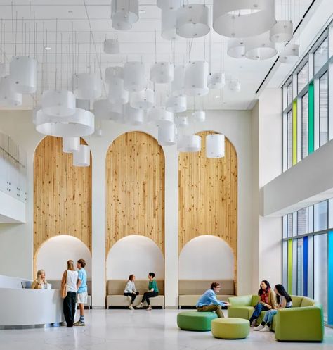 The Medical University of South Carolina children's ward was designed Healthcare Interior Design, Children Hospital, Hospital Interior, Hospital Interior Design, Sensory Room, Hospital Design, University Of South Carolina, Architecture Magazines, Healthcare Design