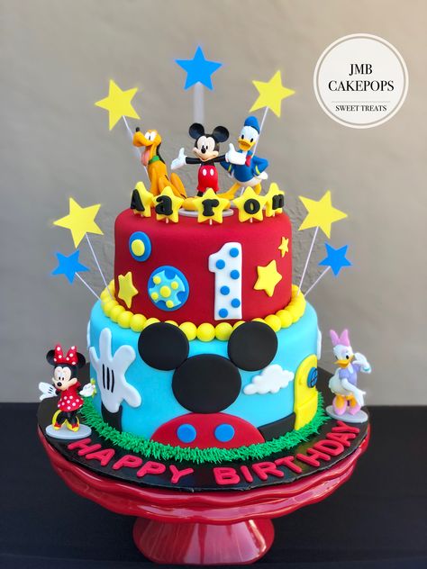 Mickey Mouse Clubhouse Birthday Party Decorations, Mickey Mouse Clubhouse Birthday Cake, Mickey Birthday Cakes, Γενέθλια Mickey Mouse, Mickey Mouse Clubhouse Cake, Mickey Mouse Birthday Decorations, Mickey First Birthday, Mickey 1st Birthdays, Mickey Mouse Birthday Cake