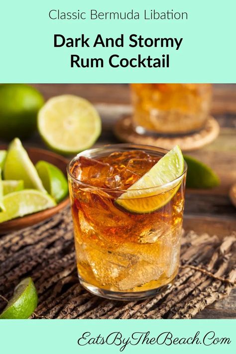 Dark Rum Drinks Recipes, Dark Rum Drinks, Dark Rum Cocktails, Dark N Stormy Cocktail, Rum Drinks Recipes, Breakfast Kitchen, Rum Cocktail Recipes, Rum Recipes, Dark And Stormy