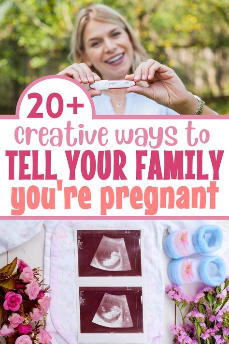 Pregnancy Announcement to Family. A list of 20+ ideas for cute, funny and creative ways of announcing pregnancy to family. Whether you want to announce it in person or on a video call from far away, during a game or with a surprise gift, to your parents or your grandparents, sisters or brothers, you are sure to find lots of inspiration here! All these ideas are perfect no matter if it’s your first, second, third, etc, child. #pregnancy #pregnancyannouncement Pregnant Ideas How To Tell, Sisters Pregnant Together Announcement, 2nd Grandchild Announcement, Family Pregnancy Announcement Ideas, Pregnancy Announcement In Person, Fun Pregnancy Announcement To Family, How To Tell Your Parents Your Expecting, 2nd Baby Announcement To Grandparents, Family Announcement Pregnancy