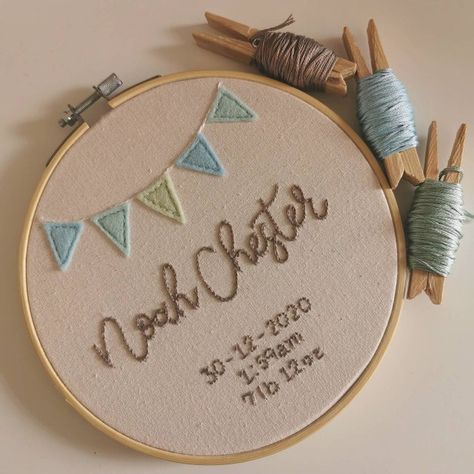 craftsbycourtneyrose - Etsy Bunting Embroidery, Name Bunting, Hand Embroidery Patterns Free, Digital Embroidery Patterns, Name Embroidery, Embroidery Template, Baby Embroidery, Embroidery Gifts, Embroidery Patterns Free