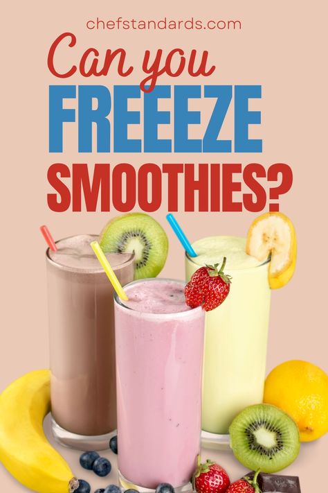 Find out whether you can freeze a smoothie, how to handle it so it can retain its quality, as well as some other frozen smoothie-related questions. How To Freeze Smoothies For Later, Can You Freeze Smoothies, Freeze Smoothies Make Ahead, Make Ahead Smoothies Frozen, Freezing Smoothies, Frozen Smoothie Recipes, Frozen Banana Smoothie, Frozen Fruit Smoothie Recipes, Make Ahead Smoothies