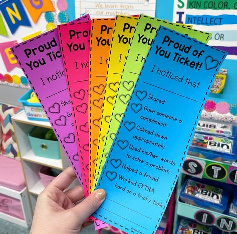 Teachers, Send Positive Notes Home, Not Just Negative Ones Proud Of You Ticket, Proud Of You Cards, Positive Notes Home, Teaching Classroom Management, Something Positive, Classroom Expectations, Classroom Behavior Management, Classroom Management Strategies, Classroom Organisation