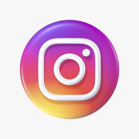 Instagram icon for social media in 3D design psd. 25 MAY 2022 - BANGKOK, THAILAND | free image by rawpixel.com / Sakarin Sukmanatham 3d Social Media Icons, Logo Wats App, Marketing Stickers, Icons Social Media, Free Emoji, Social Media Icons Free, Facebook Icons, About Instagram, Instagram Icon