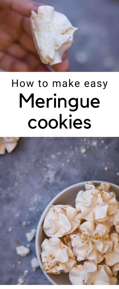 Low Calorie Meringues, Easy Meringue Cookies, Vanilla Meringue Cookies, Perfect Meringue, Lifestyle Of A Foodie, How To Make Meringue, Meringue Cookie Recipe, Trifle Pudding, Cookies From Scratch