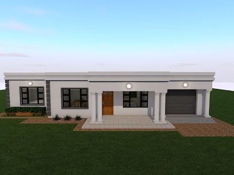 Izindlu Ezinhle Nabakhi Bazo - Posts 03a In 2022 0EA Beautiful Flat Roof Houses, Three Bedroom House Plan With Garage, 3 Bedroom Flat House Design, 3 Bedroom House Plans With Garage, Front Garage House Plans, Flat Roof Design Architecture, Flat House Design Modern, 3 Bedroom House Plans South Africa, Free House Plans 3 Bedroom