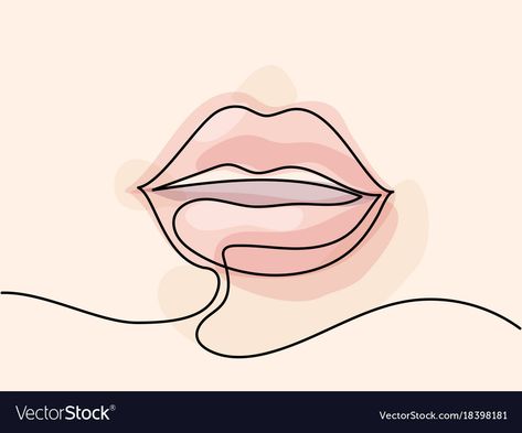 Lip Logo Design Ideas Aesthetic, Lips Logo Design, Lips Line Drawing, Brown Outline Lips, Lip Illustration, Lips Logo Branding, Lips Graphic Design, Lips Abstract, Lips Logo