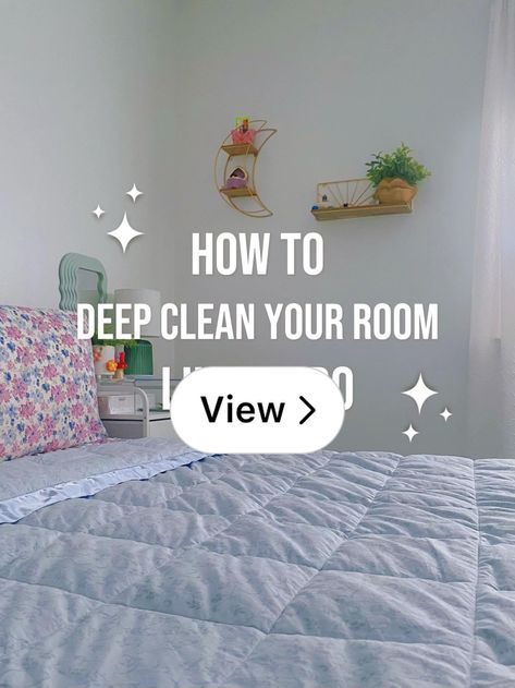 Lemon8 · HOW TO DEEP CLEAN YOUR ROOM ✨ · @iri Deep Clean Your Room, How To Clean Your Room, How To Deep Clean Your Room, Cleaning Bedroom, House Cleaning Hacks, Dirty Room, Clean Your Room, Clean Bedroom, Clean Room