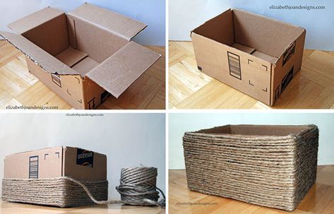 Úložný Box, Box Diy, Craft Gifts, Lockers, Trash Can, Diy Home Decor, Diy Decor, Home Diy, Paper Crafts