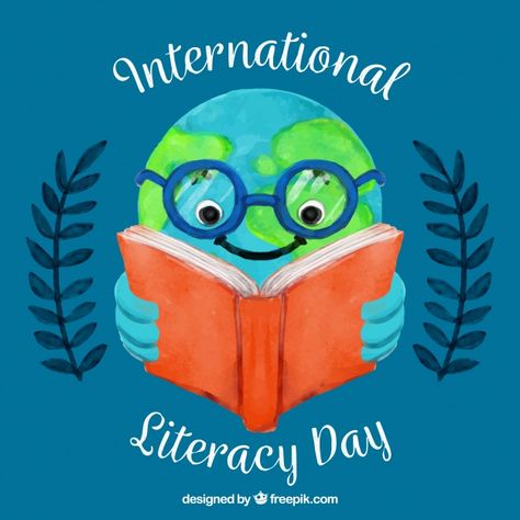 International literacy day background with world reading Free Vector World Literacy Day, World Reading Day, International Literacy Day, Literacy Day, English Grammar Worksheets, Jack Ma, Reading Day, Day Background, Teaching Skills