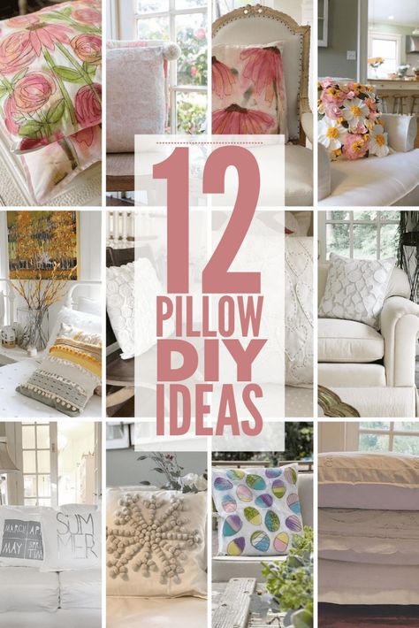 Today I am sharing some of my DIY pillow projects. I was a bit shocked to see that I have made so many pillows but I think there just might be one here that all of you may like. Easter Pillows Ideas, Pillow Diy Ideas, Pillow Cover Designs Ideas, Cushion Covers Ideas, Diy Flower Pillow, Sewing Pillows Ideas, Throw Pillow Covers Diy, 100 Year Old Home, Christmas Pillows Diy