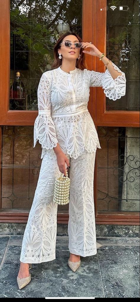 Net Cord Set, Hakoba Suit Design, Short Shirt Suits Indian, Designer Indian Outfits Woman, Fancy Coord Sets For Women, Lace Coord Sets For Women, Indian Cod Set, Designer Cod Sets, Trousseau Dresses Indian