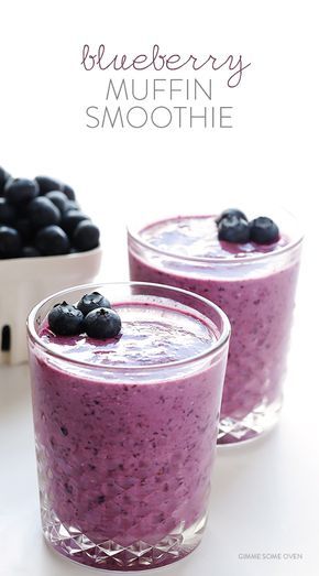 Blueberry Muffin Smoothie, Muffin Flavors, Blueberry Juice, Gimme Some Oven, Blueberry Muffin, Healthy Ingredients, Smoothie Shakes, Smoothie Drinks, Smoothie Recipe