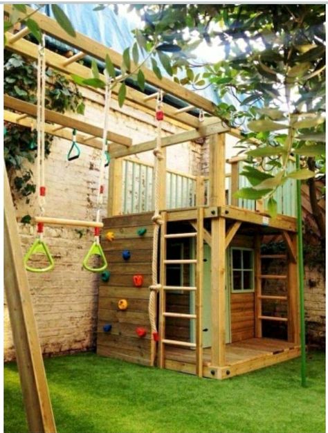 Playground Landscaping, Trees Garden, Play Area Backyard, Backyard Trees, Outdoor Play Areas, Diy Playground, Outdoor Play Area, Playground Design, Big Garden