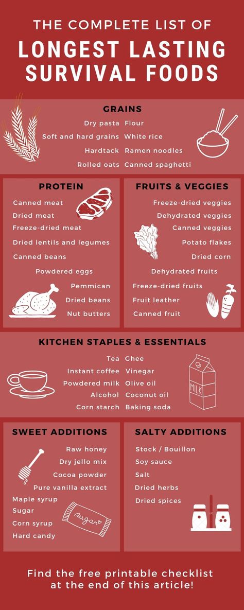 Survival Food List, Freeze Dried Meat, Pasta Flour, Protein Fruit, Powdered Eggs, Potato Flakes, Dried Lentils, Canned Meat, Dried Corn