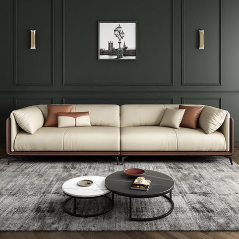 Sofa Design Luxury, Italian Sofa Designs, Trendy Sofas, Leather Couches Living Room, Luxury Sofa Living Room, Luxury Sofa Design, Leather Sofa Living Room, Wooden Sofa Designs, Set Sofa