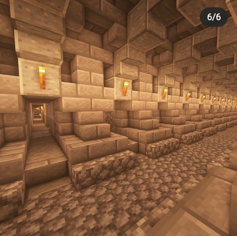 Tunnel Minecraft Ideas, Minecraft Tunnel Ideas, Minecraft Tunnel, Minecraft Underground, Minecraft Building Guide, Minecraft Wall, Minecraft Interior, Minecraft Structures, Minecraft Interior Design