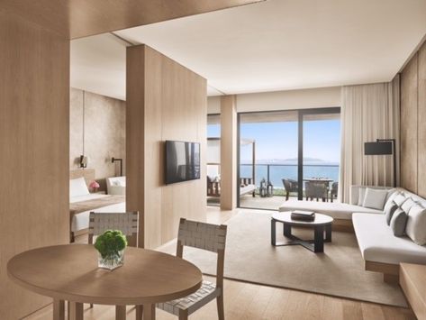 Sanya, the "Vacation Island of Choice" in China According to Ian Schrager, Has a New Edition Hotel | W Magazine Hotel Room Interior, Japanese Apartment, Interior Hotel, Edition Hotel, Luxury Hotel Room, Hotel Room Design, Hotel Interior Design, Hotel Apartment, Hotel Interiors