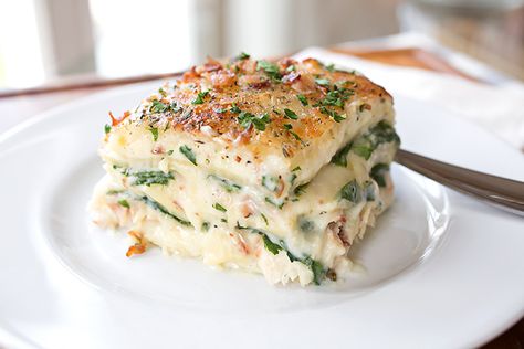 Spinach Lasagna Florentine Lasagna, Freezable Casseroles, Creamy Chicken Florentine, Butternut Squash Lasagna, Chicken Florentine, Lasagna Ingredients, Creamy Garlic Sauce, Chicken Lasagna, Spinach Lasagna