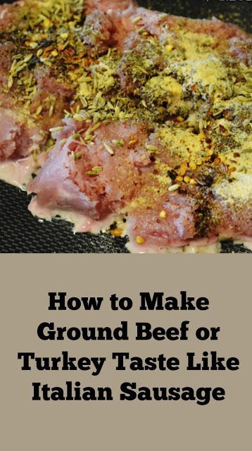 How to Make Ground Meat Taste Like Italian Sausage - with all of the hullabaloo about sausage being bad for you, perhaps we all need an easy recipe to make ground beef, turkey, or chicken into a healthy alternative for our family dinner! Italian Sausage Seasoning, Homemade Italian Sausage, Turkey Italian Sausage, Sausage Seasoning, Italian Sausage Recipes, Beef Sausage, Homemade Sausage, How To Make Sausage, Beef Recipe