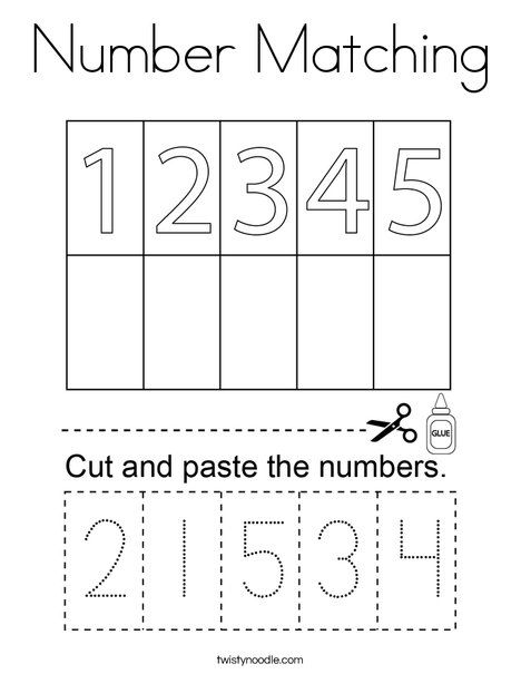 Number Activities Preschool, Preschool Number Worksheets, Twisty Noodle, Homeschool Preschool Activities, Matching Worksheets, Free Preschool Worksheets, Prek Math, Learning Worksheets, Numbers Preschool